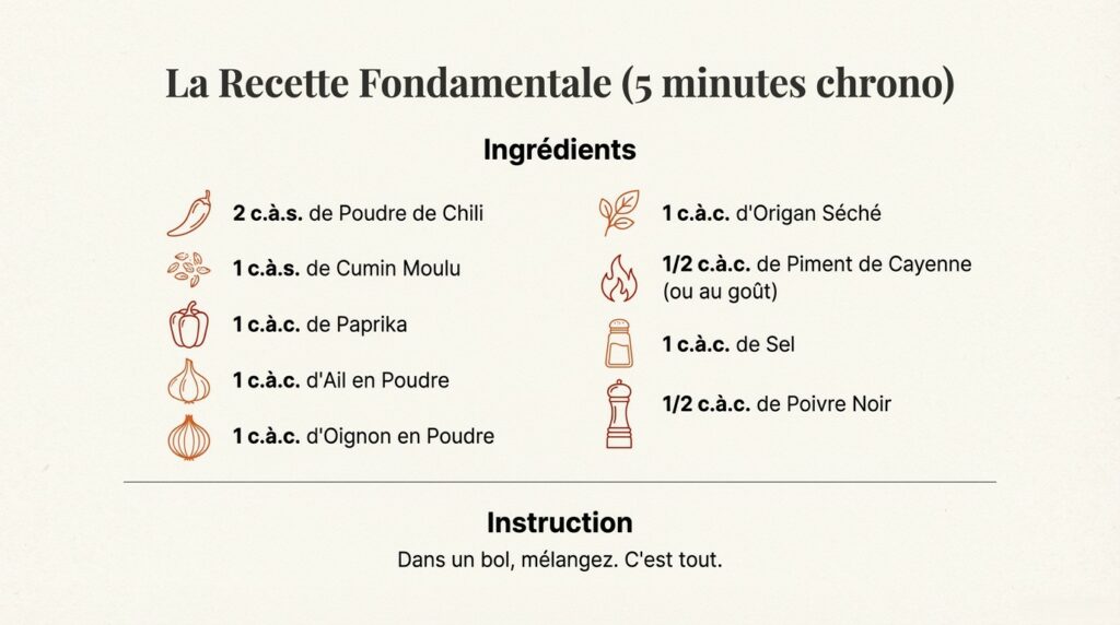 Comment préparer la recette traditionnelle du mélange pour tacos fait maison ?