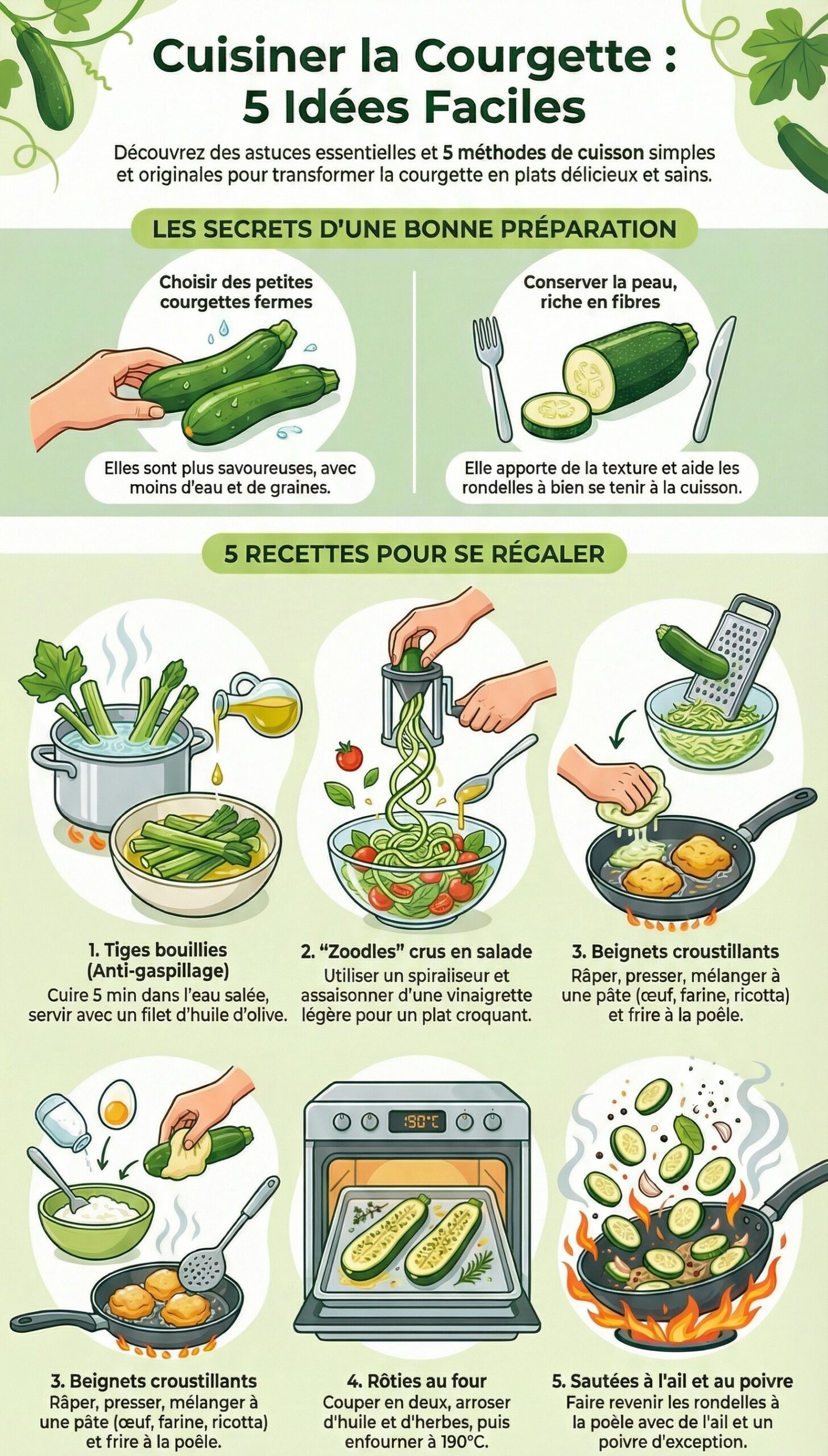 5 Façons de Cuisiner les Courgettes : Les Bases et Recettes
