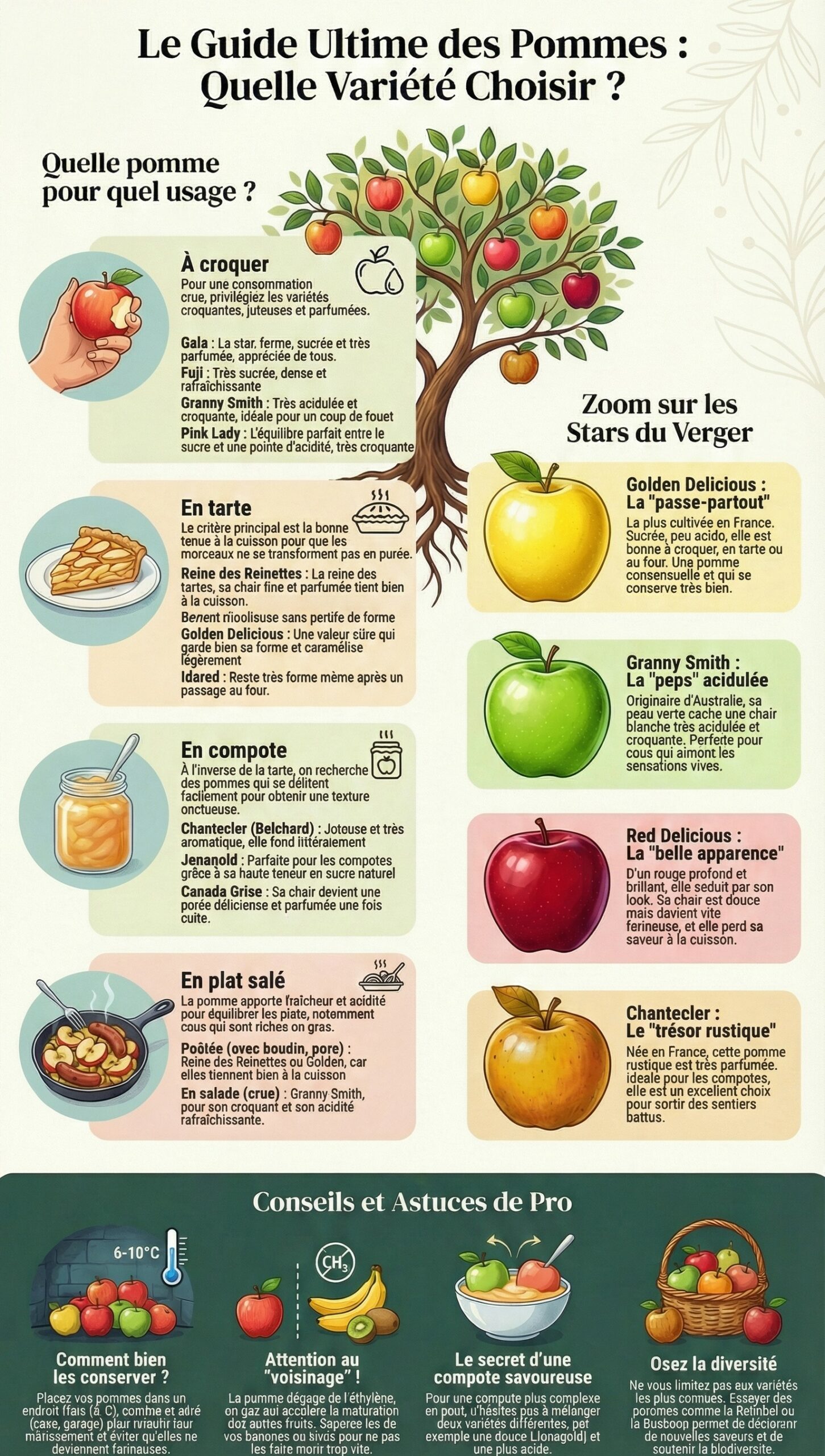 Guide Ultime des Variétés de Pommes - tout savoir