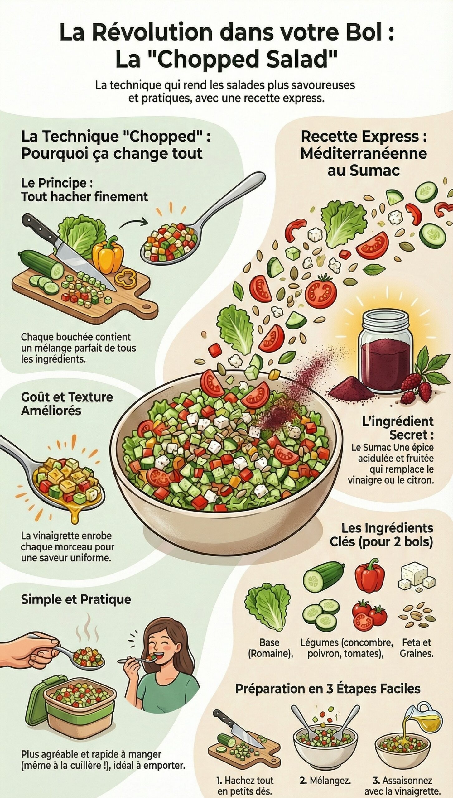 Préparation L'Art de la Découpe de la salade