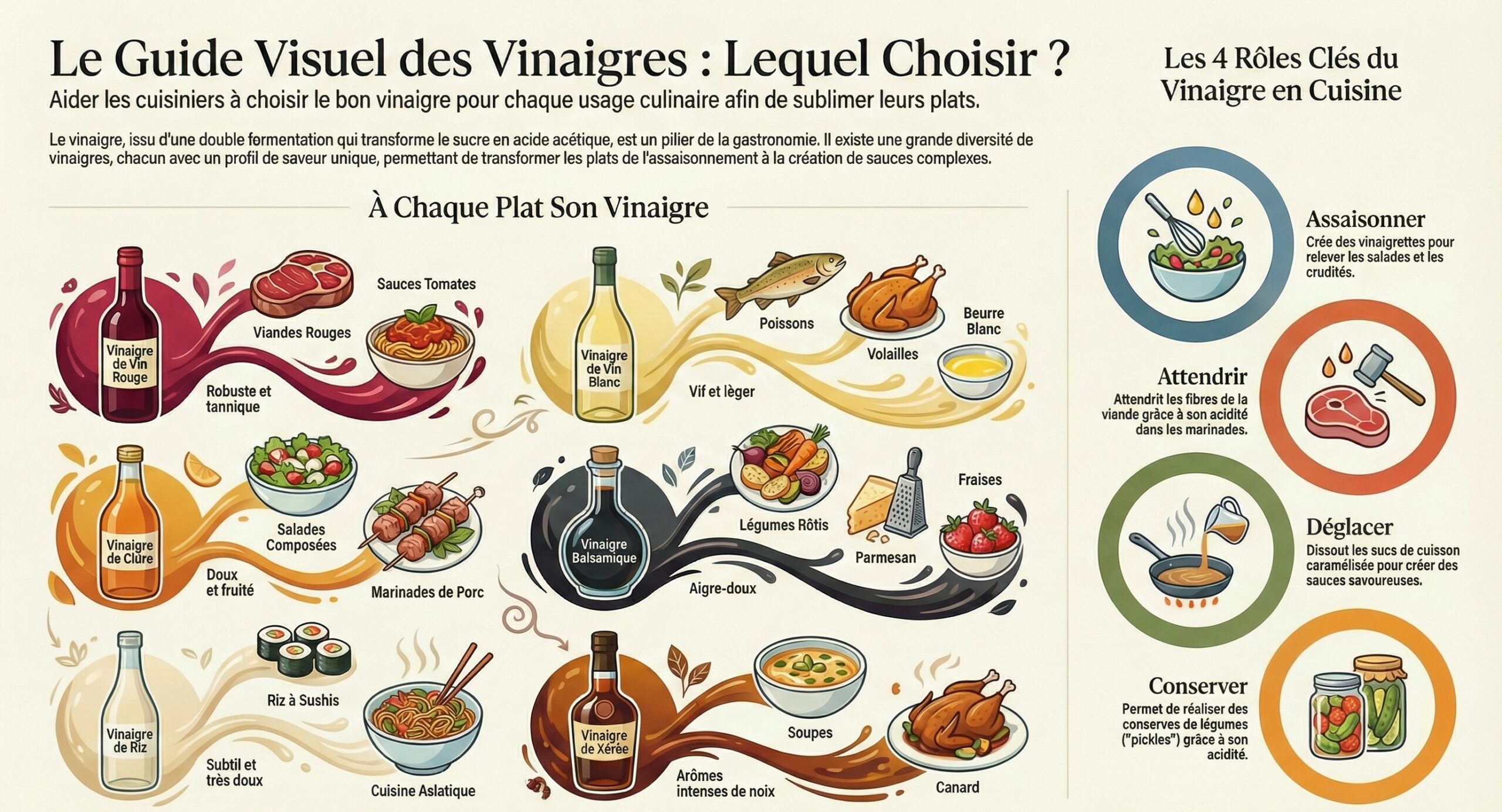Quelle est le meilleur vinaigre pour chaque utilsiation