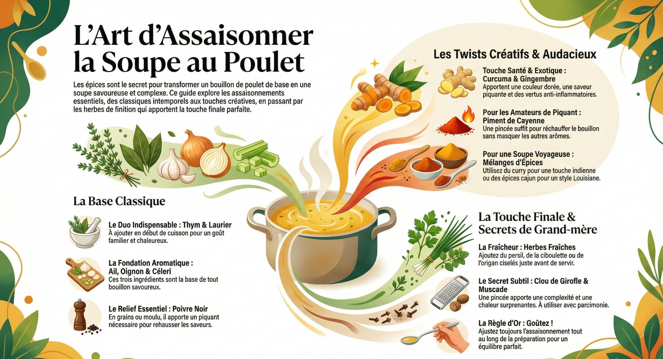 Quelles Épices Choisir Pour une Soupe au Poulet Inoubliable la liste officielle