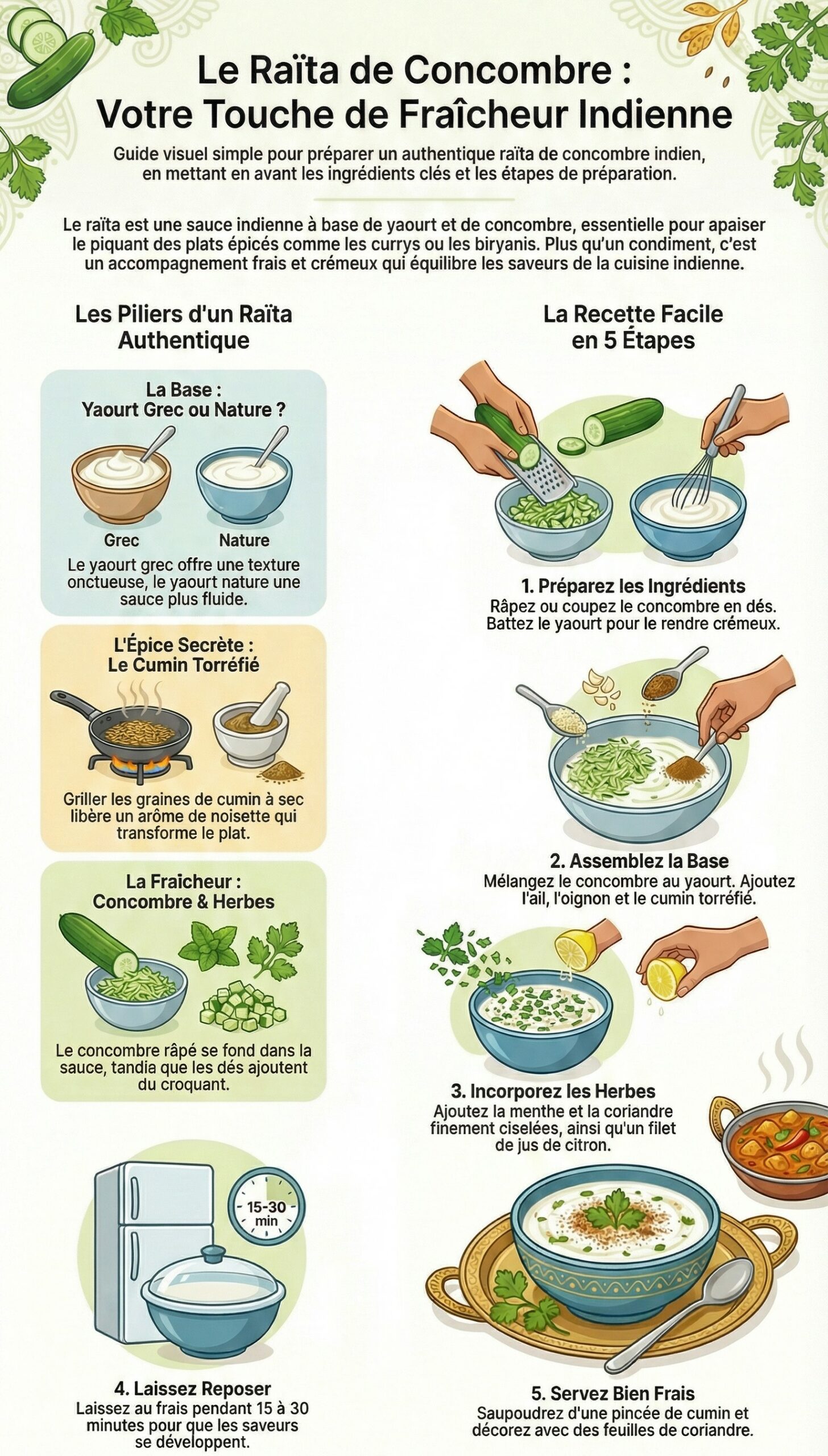 Qu'est-ce que le raïta et pourquoi est-il essentiel dans la cuisine indienne 