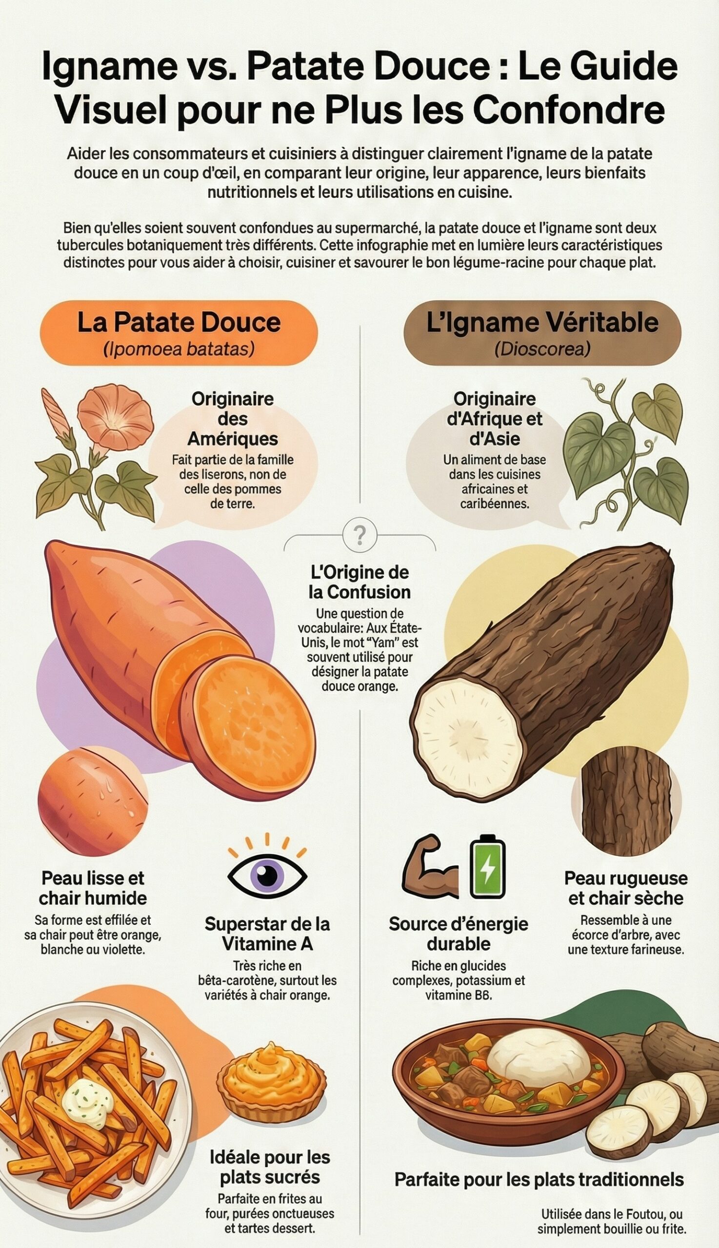 Quelle est la Différence Entre ces Tubercules et Comment les Cuisiner ?