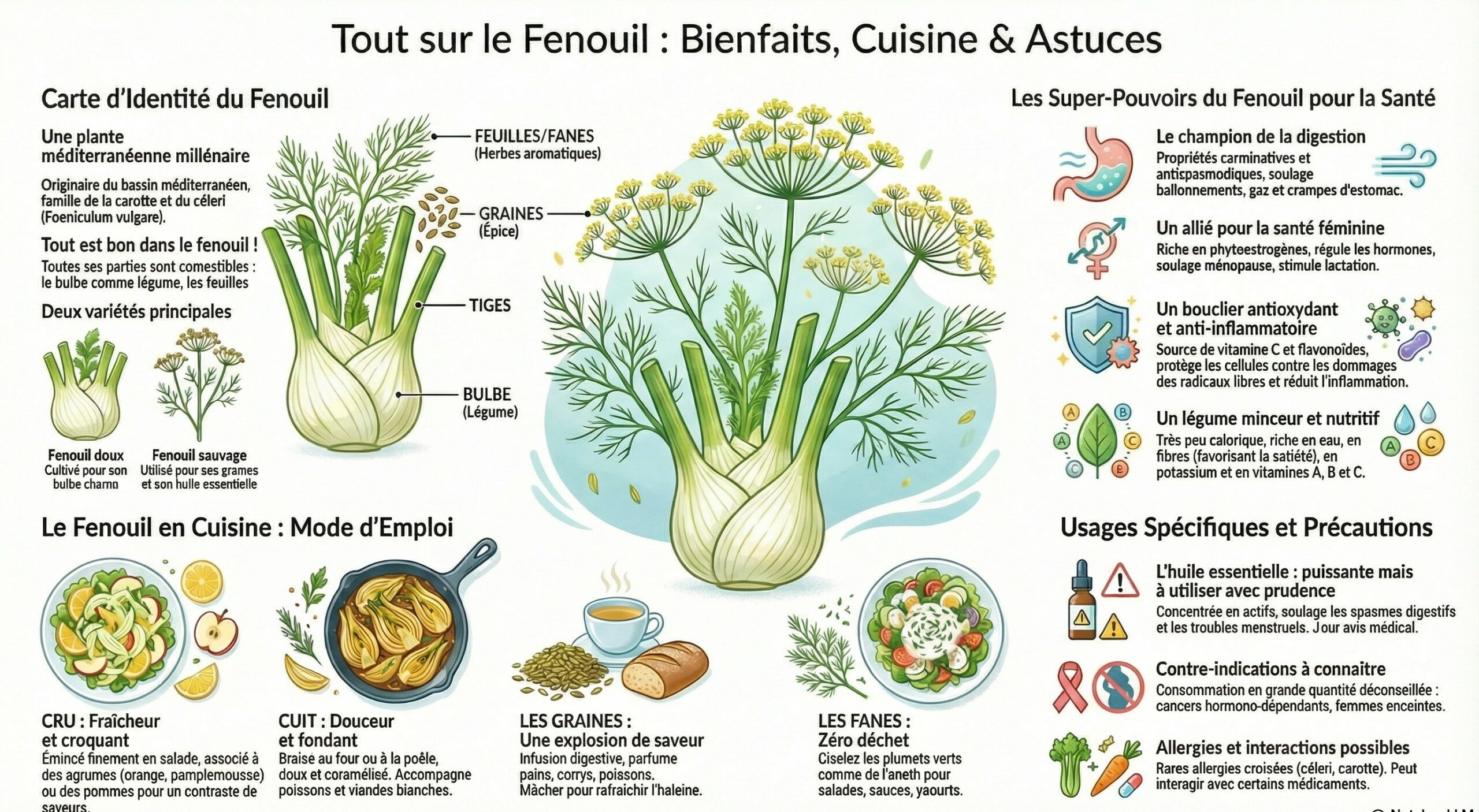 Tout Savoir sur le Fenouil Les nombreux bienfaits pour la santé et comment le cuisiner.