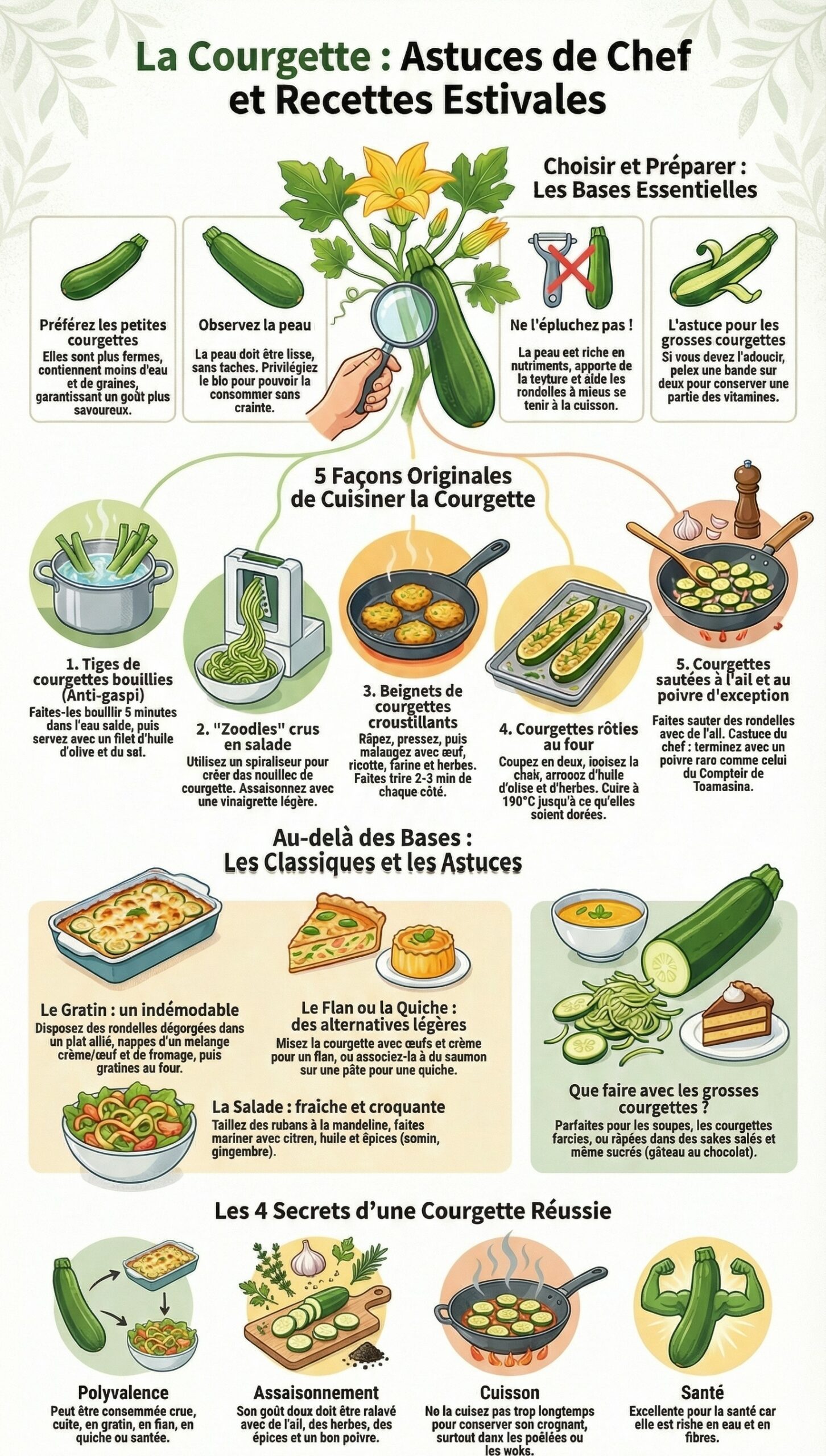 Courgette : 5 idées pour cuisiner les courgettes facilement