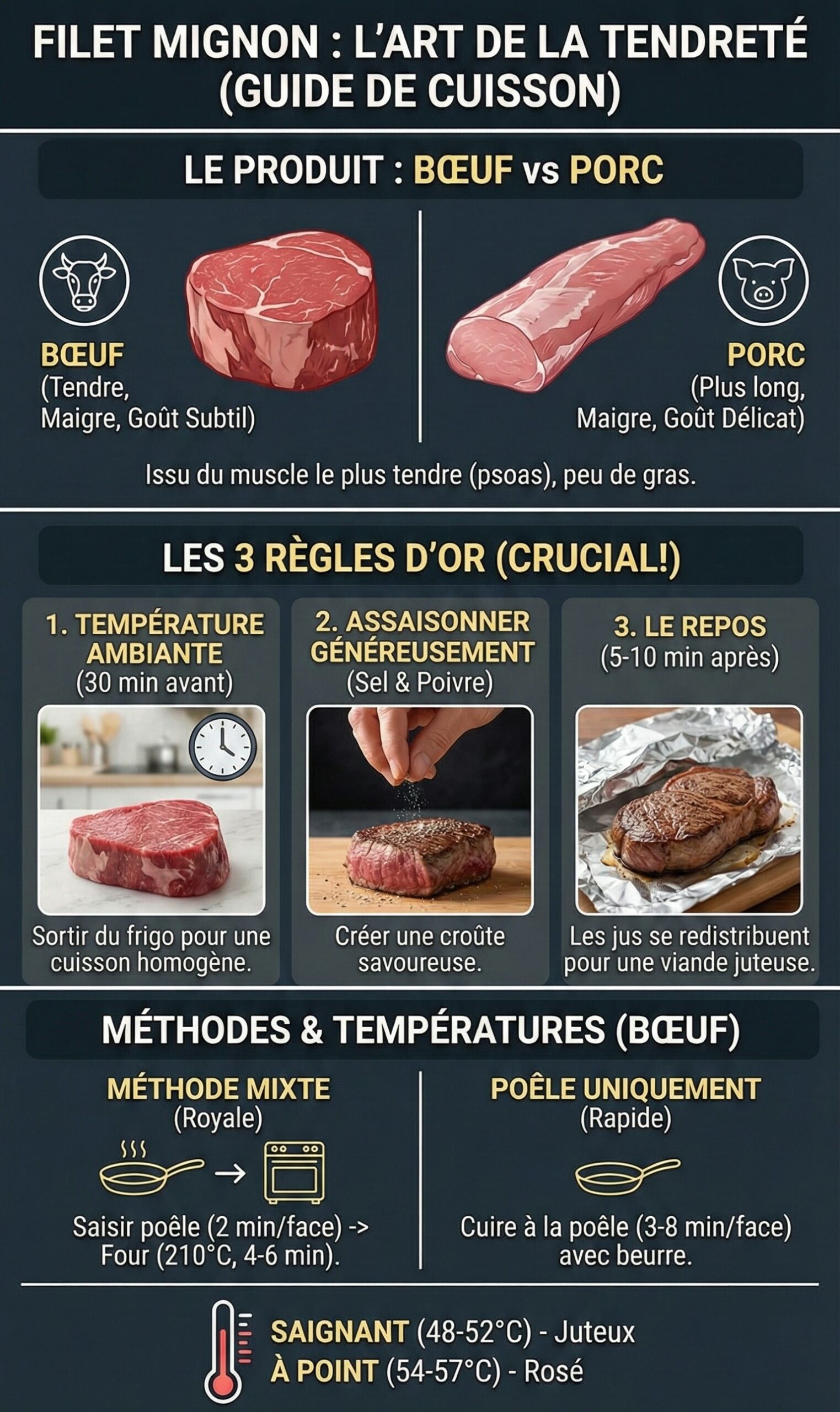 Qu'est-ce que le filet mignon et quelle différence avec le filet de bœuf ?