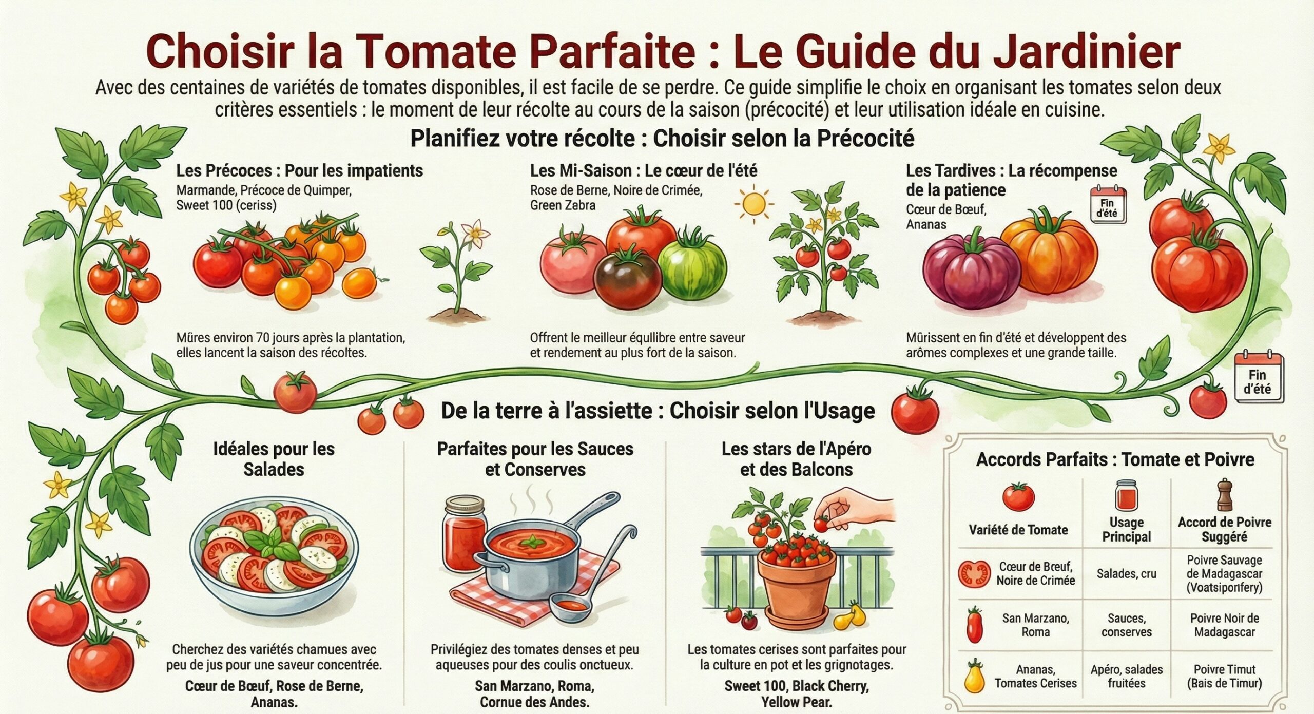 Quel est le meilleur poivre à utiliser avec les Tomates