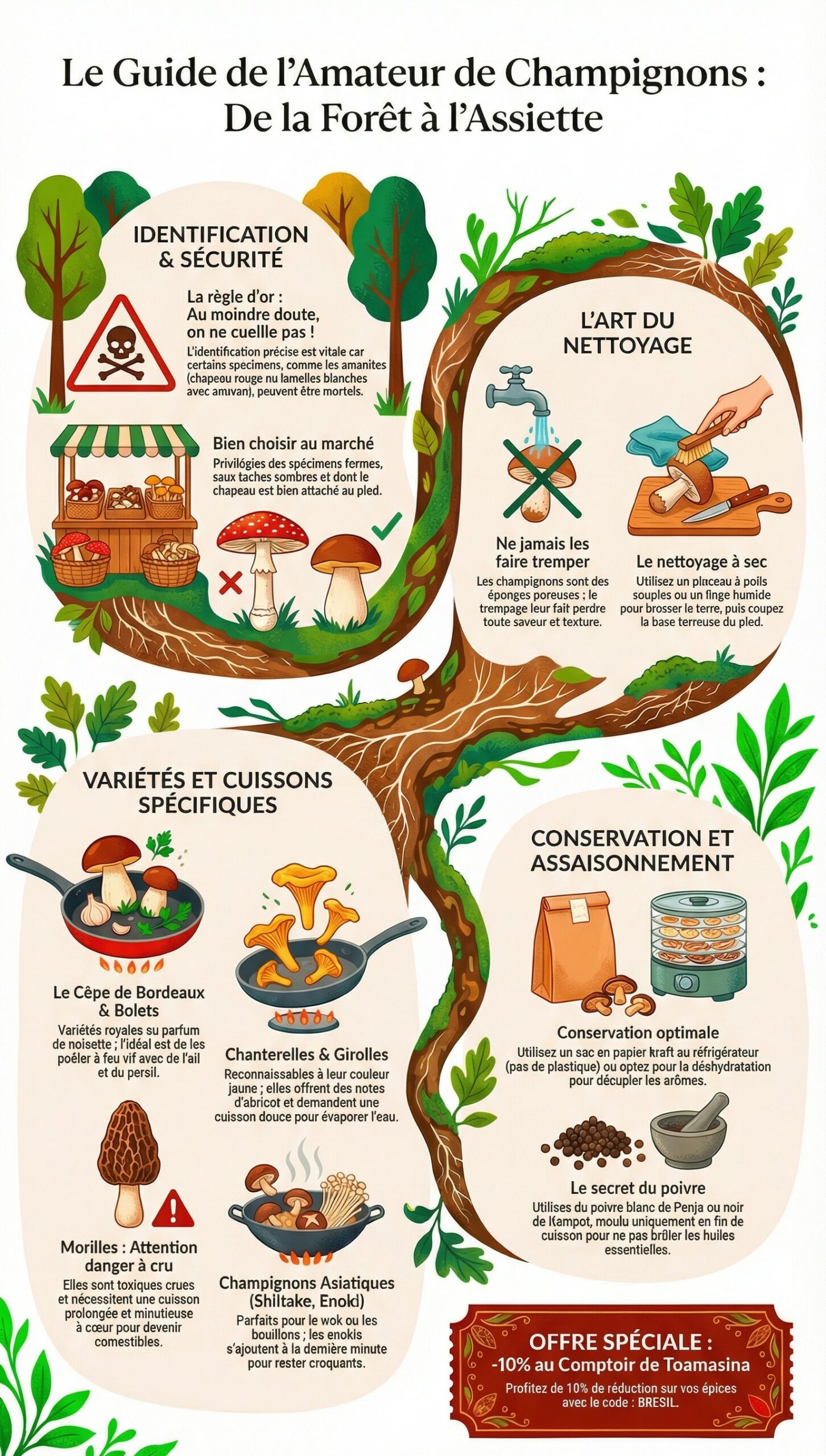 Champignons Comestibles - Le Guide Complet -