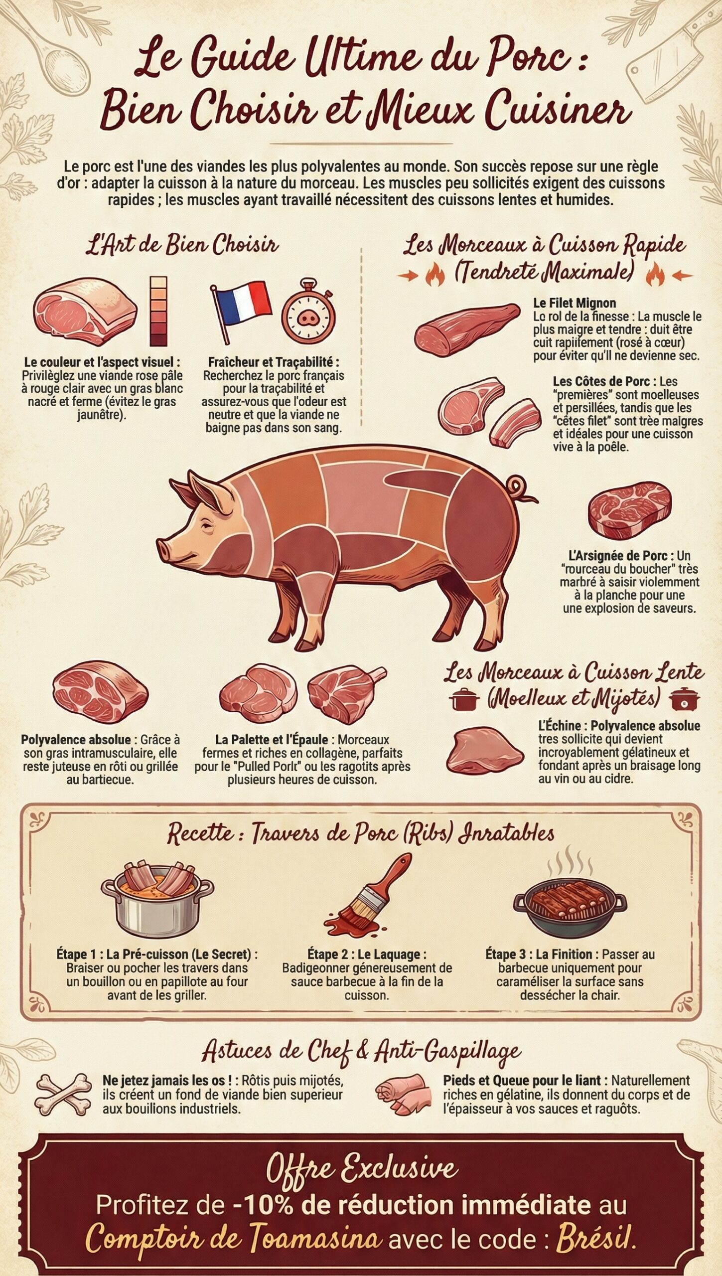 Comment cuisiner les différents morceaux de porc 2