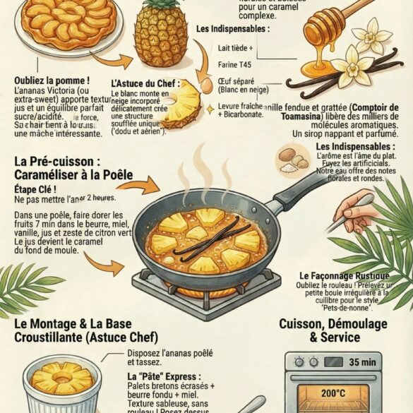 Mini Tatin d'Ananas au Miel Tarte Tatin Caramélisée