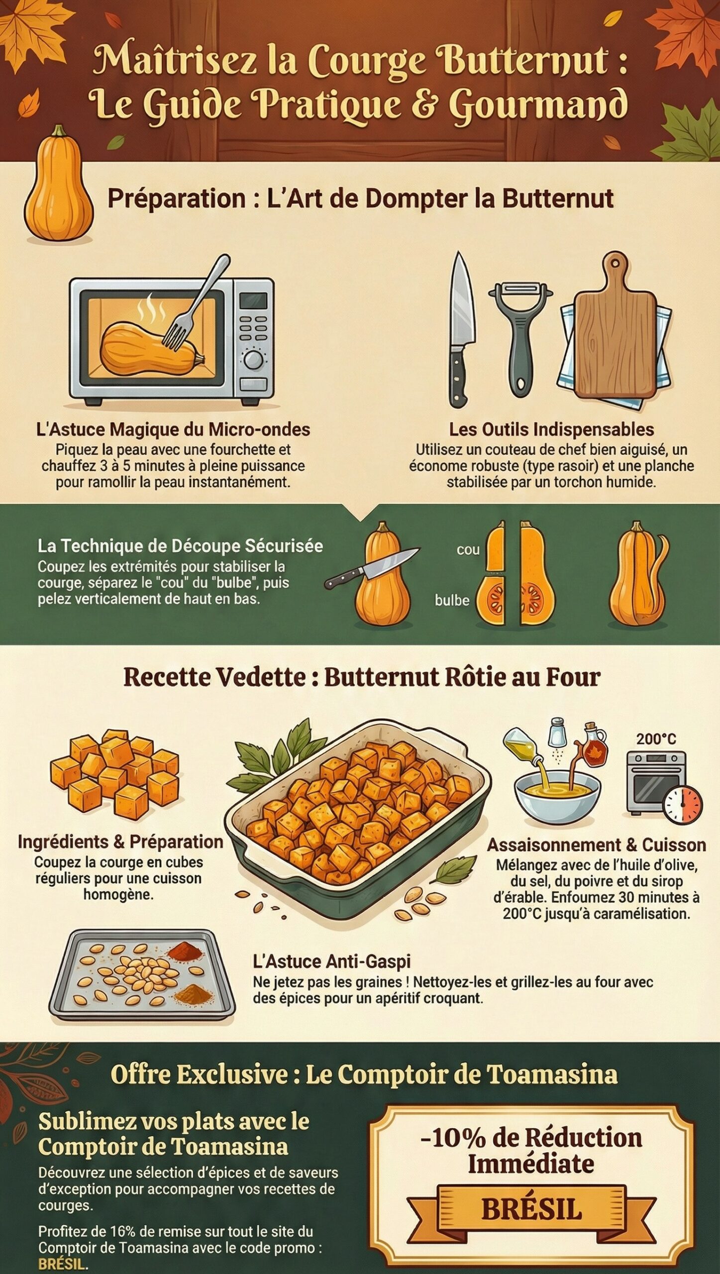 Comment Couper et Peler Facilement une Courge Butternut