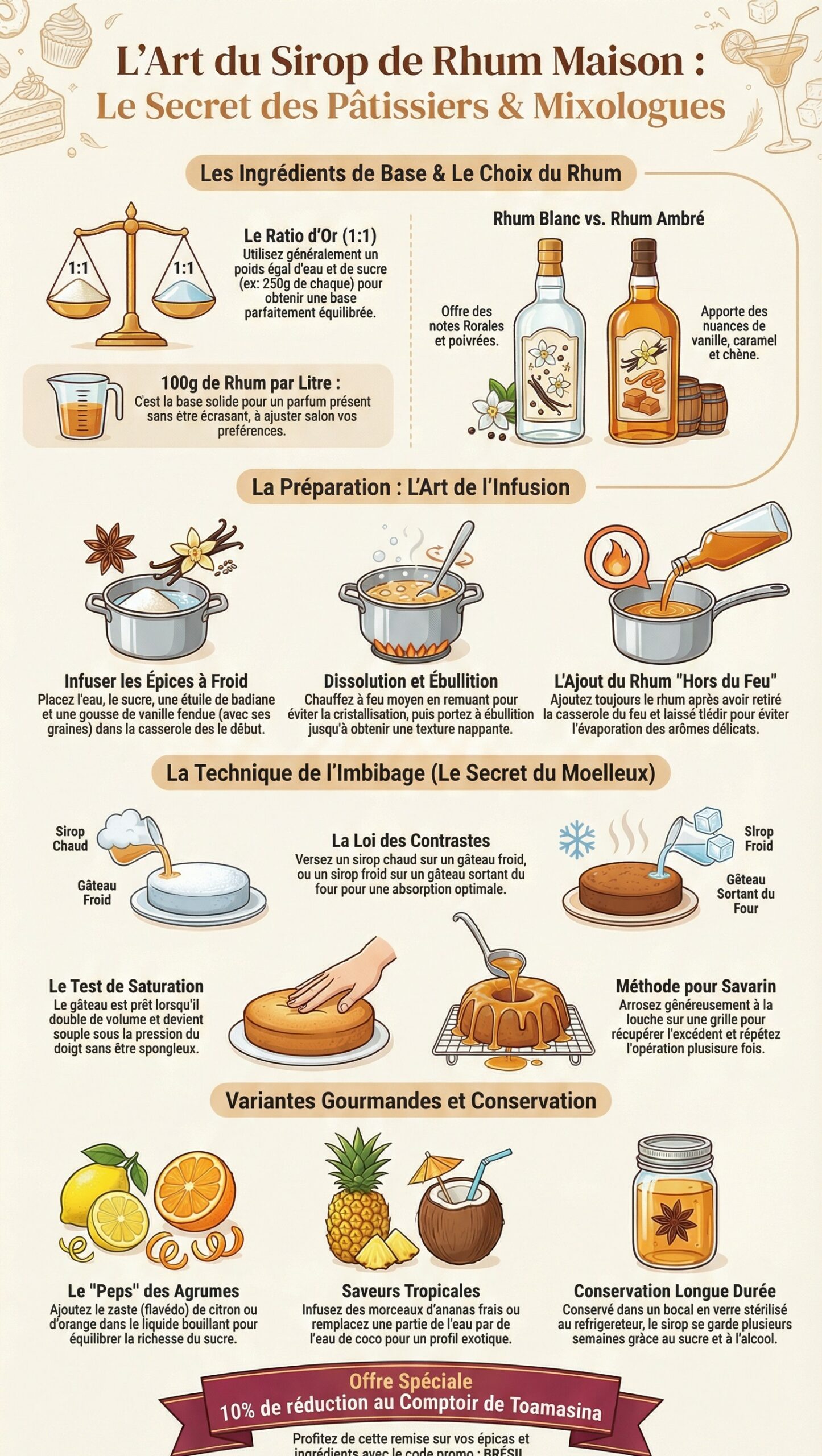 Comment préparer un sirop maison rhum-vanille avec des épices comme la badian