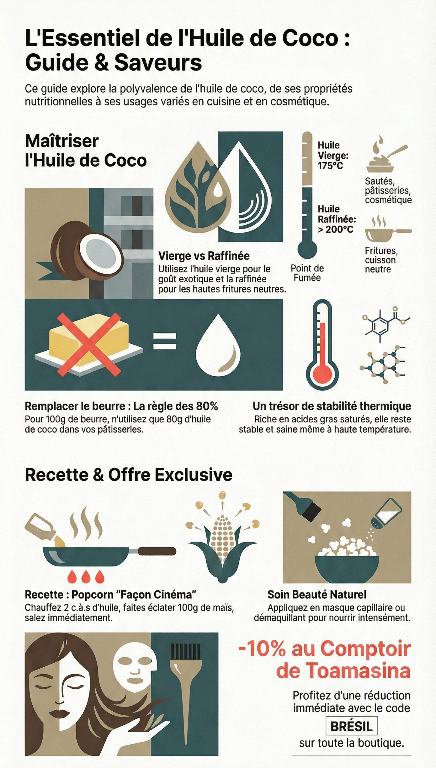 Comment utiliser l'huile de coco en cuisine