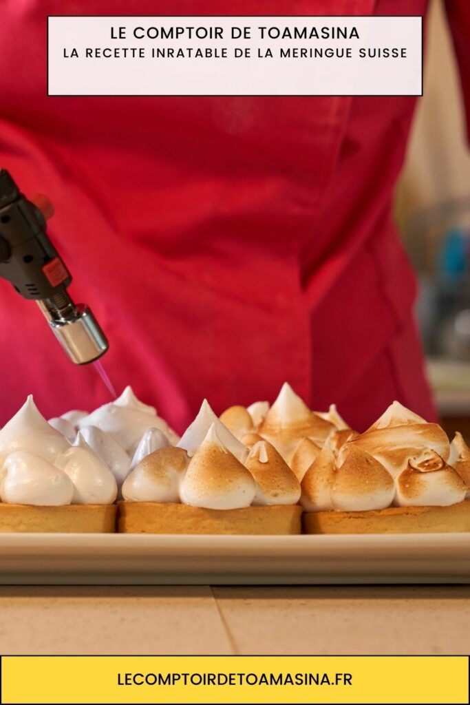 Meringue ferme et brillante montée en pics