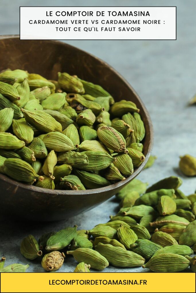 Gousses de cardamome verte, épice reine du masala chai