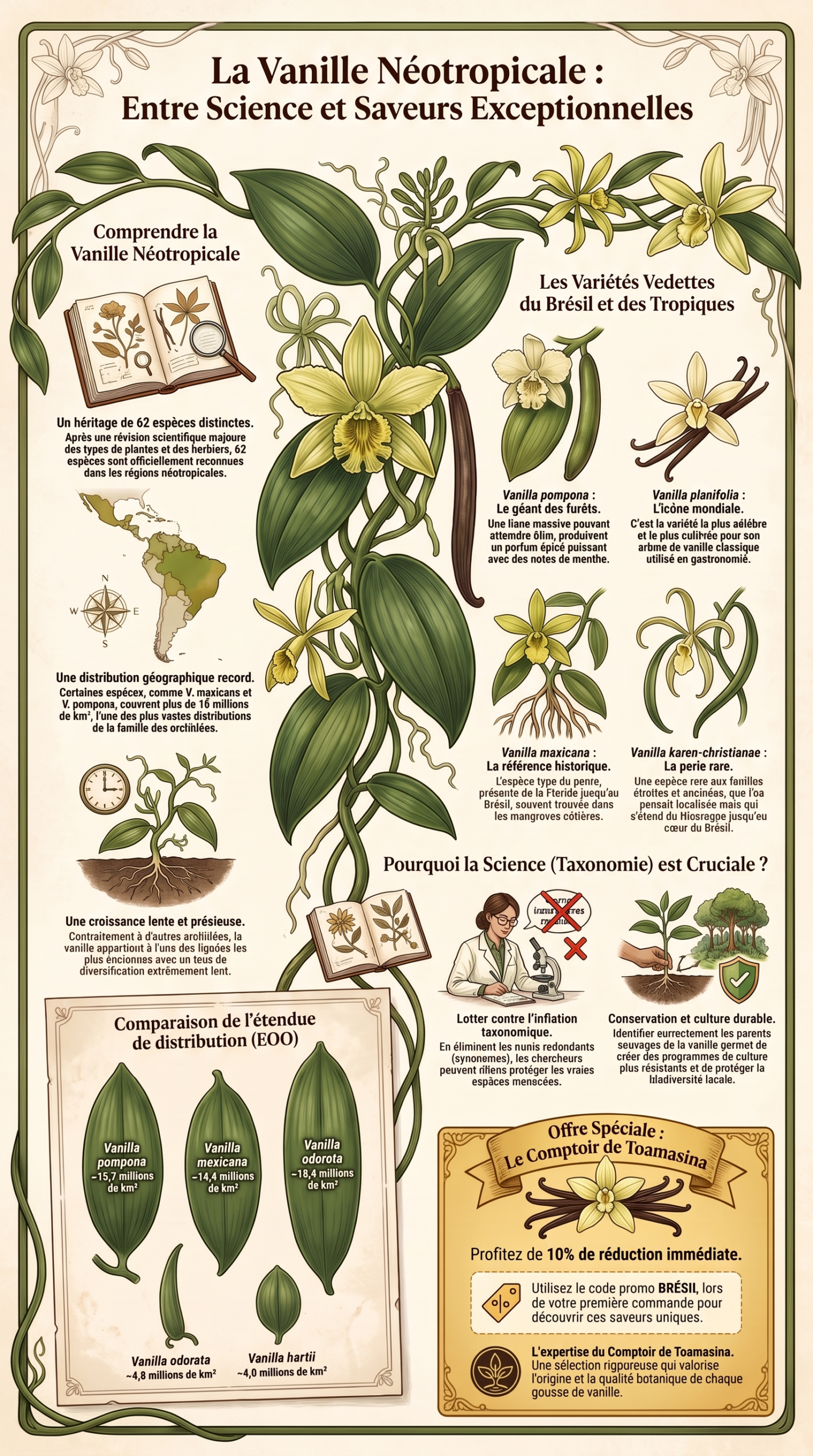 La vanille néotropicale Vanilla appendiculata, vanille sauvage d Amazonie